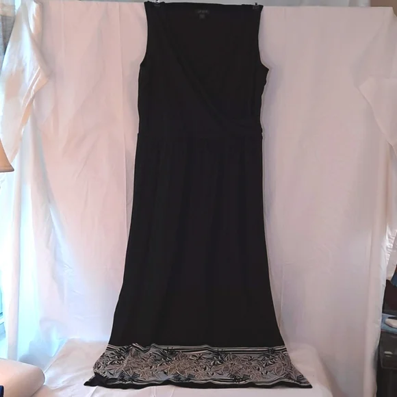 J.Jill wearable collection sleeveless tank dress in S Tall in black. - Picture 1 of 6